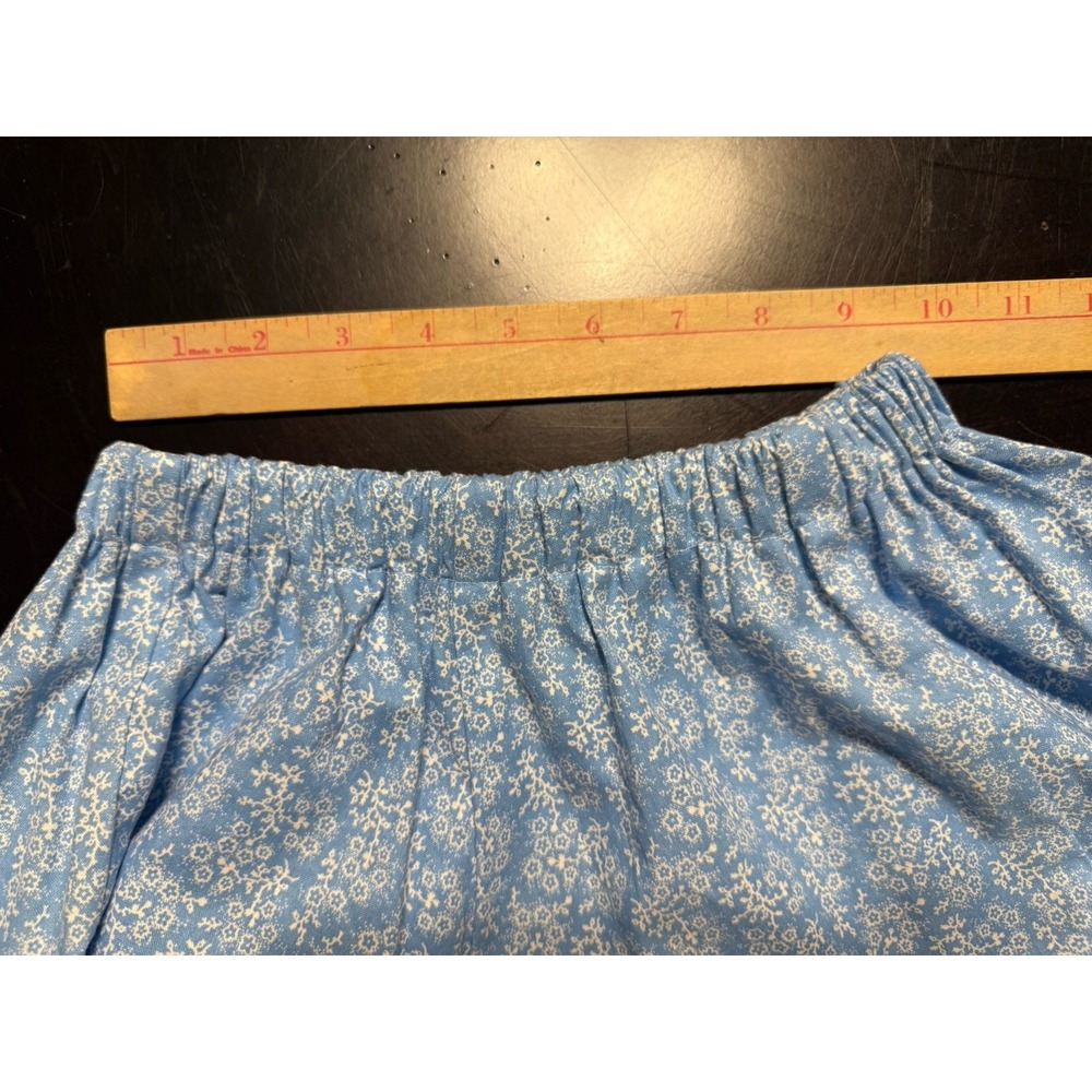 Recollections Blue Calico Floral Maxi Prairie Skirt Historical Costumes XS Civil - Picture 8 of 10